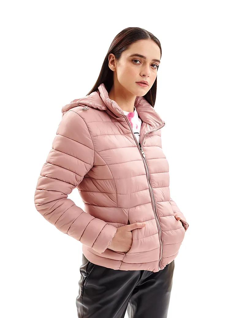 Cover Story Pastel Pink Puffer Jacket JTPF03WW0104-PI
