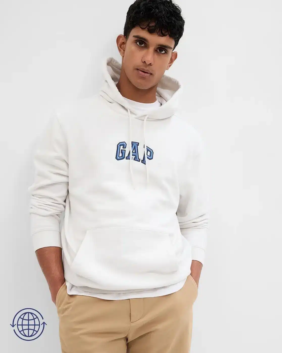 GAP Brand Embroidered Regular Fit Hoodie