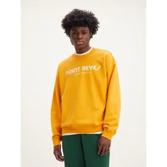Levi's Men's Mustard Gold Tab Crew Neck Sweatshirt