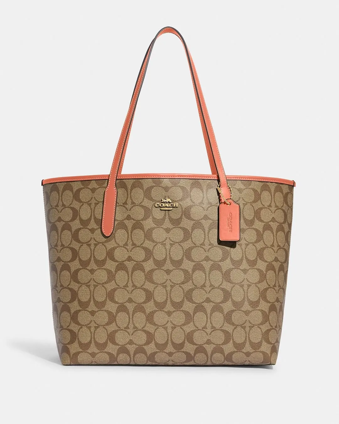 Coach City Tote In Signature Canvas Bag For Women
