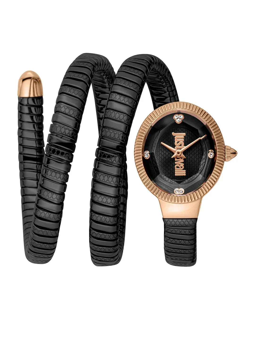 Just Cavalli Women Stainless Steel Wrap Around Analogue Automatic Watch JC1L269M0075