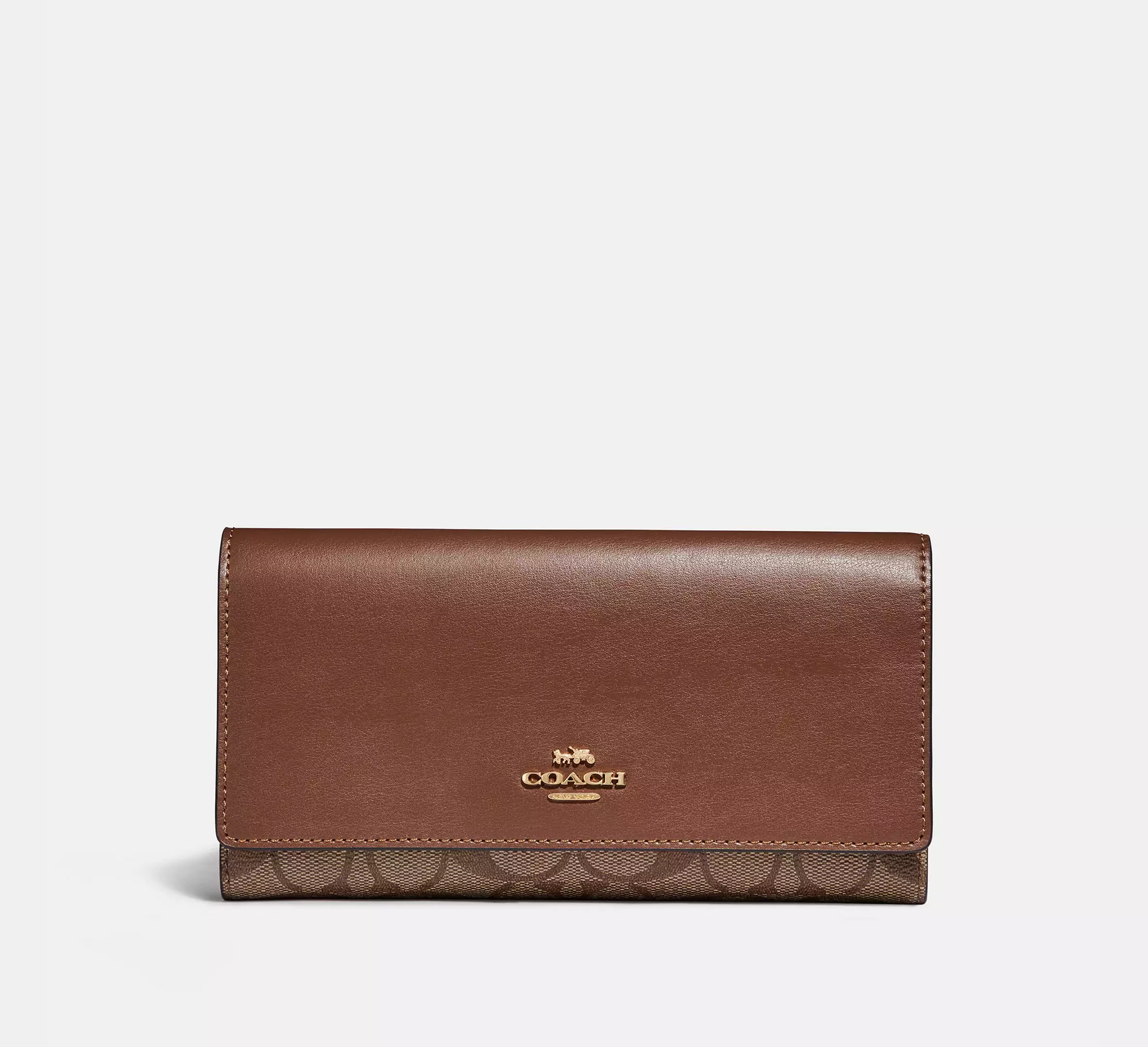 Coach Trifold Wallet In Signature Canvas