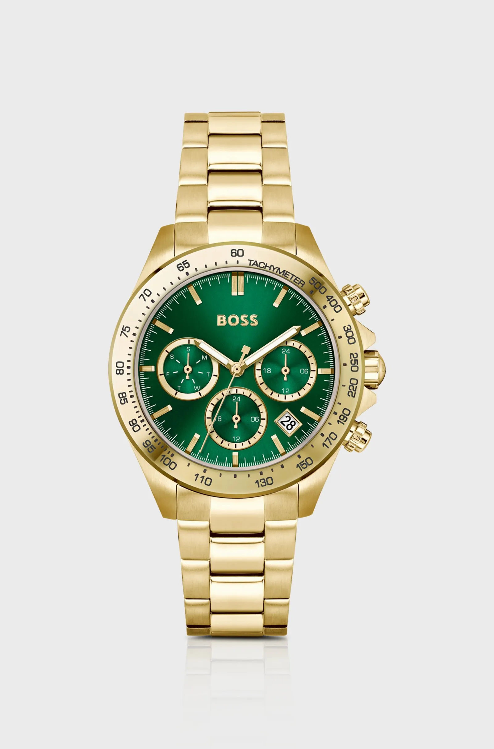 Hugo Boss Link-bracelet multi-eye watch with green dial