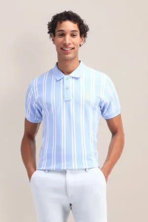U. S. Polo Assn. Slim Fit Polo Shirt with Vertical Stripes