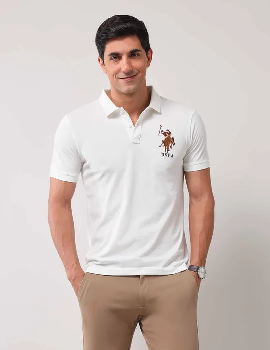 U. S. Polo Assn. Slim-fitting polo shirt with brand printing