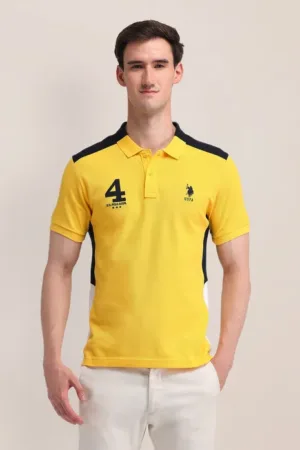 U. S. Polo Assn. Slim Fit Polo Shirt with Colour Blocking T-shirt